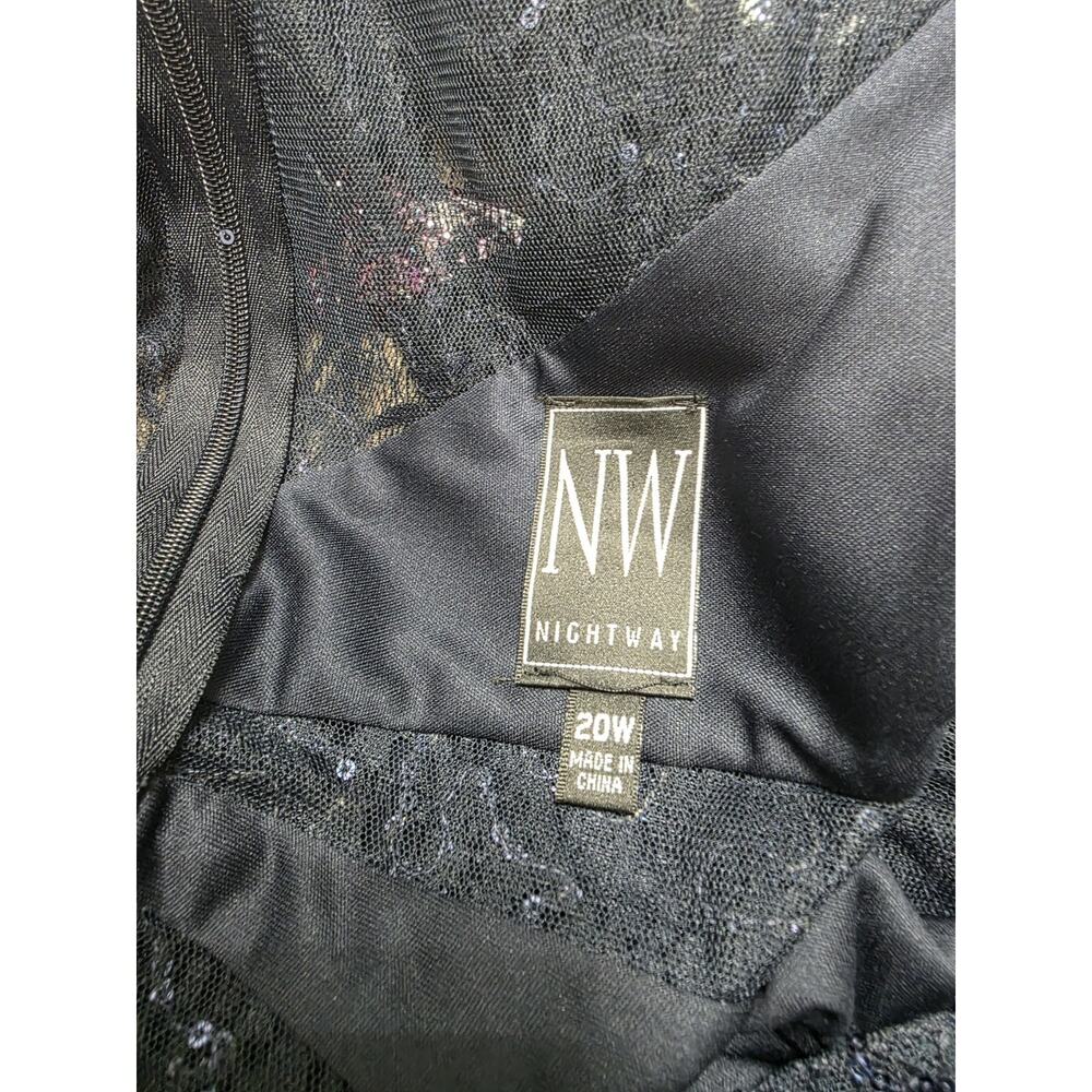 Nightway Collections Formal Navy Sequin Formal Dress 20W - Picture 6 of 11